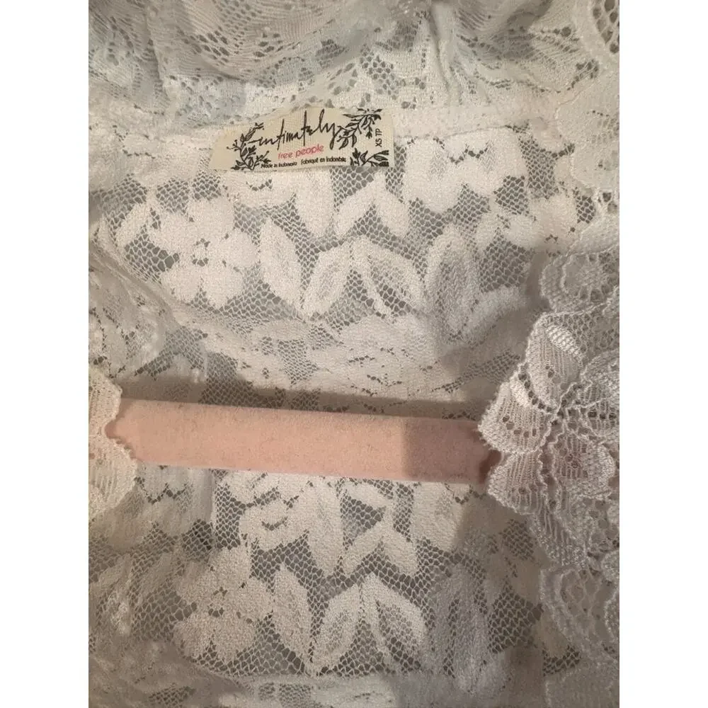 White lace Free people long sleeve